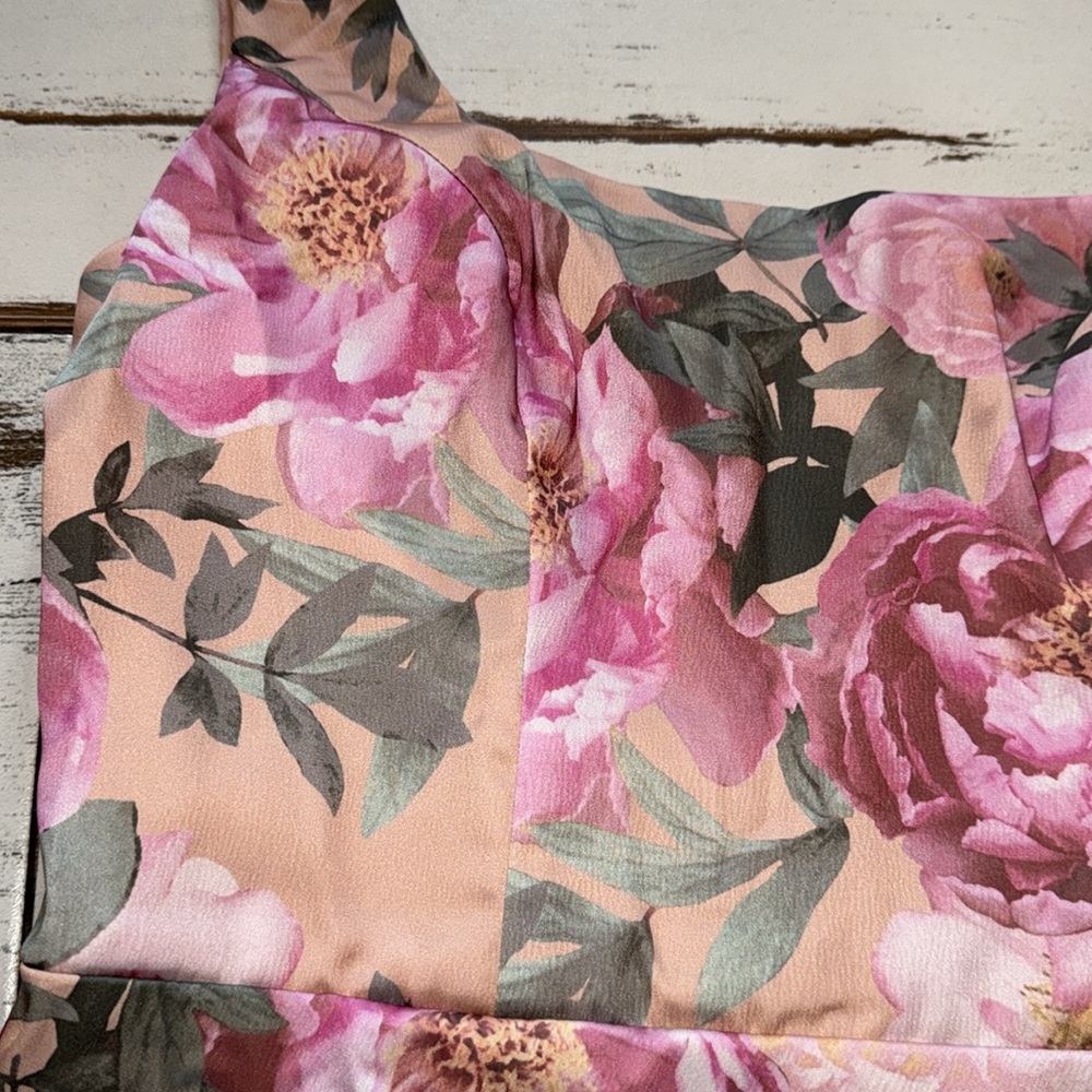 Wedding guest vibes! NWT pink floral midi dress Premier Amour brand - Picture 3 of 11